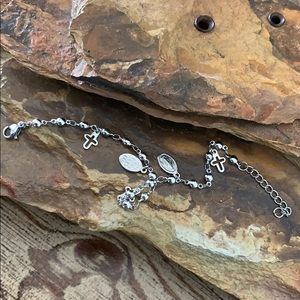 Religious stainless steel bracelet